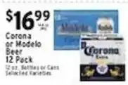 Met Foodmarkets Corona or Modelo Beer offer