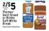 Met Foodmarkets Thomas' Swirl Bread or Bimbo Soft White Bread offer