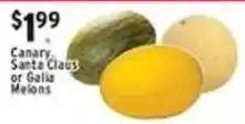 Met Foodmarkets Canary, Santa Claus, or Galia Melons offer