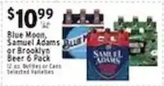 Met Foodmarkets Blue Moon, Samuel Adams or Brooklyn Beer 6 Pack offer