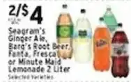 Met Foodmarkets Seagram's Ginger Ale, Bard's Root Beer, Fanta, Fresca or Minute Maid Lemonade offer