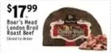 Met Foodmarkets Boar's Head London Broil Roast Beef offer