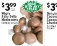 Met Foodmarkets Whole Baby Bella Mushrooms offer