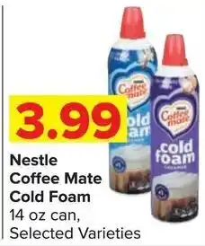 Shop 'n Save Nestle coffee mate cold foam offer