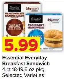 Shop 'n Save Essential Everyday Breakfast Sandwich offer