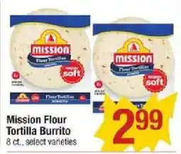 Shaw's Mission Flour Tortilla Burrito offer