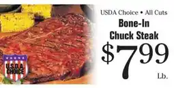 Morton Williams Usda choice bone-in chuck steak offer