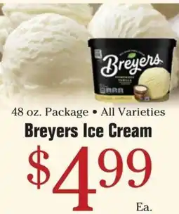 Morton Williams Breyers ice cream offer