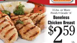 Morton Williams New York Boneless Chicken Breast offer