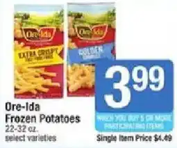 Shaw's Ore-Ida Frozen Potatoes offer