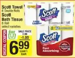 Shaw's Scott Bath Tissue offer