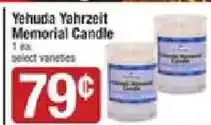 Shaw's Yehuda Yahrzeit Memorial Candle offer