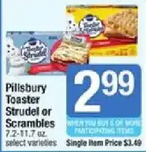 Shaw's Pillsbury Toaster Strudel or Scrambles offer