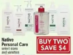 Shaw's Native Personal Care offer