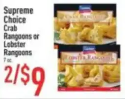 Strack & Van Til Supreme Choice Crab Rangoons or Lobster Rangoons offer