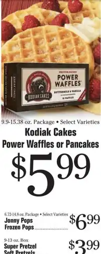 Morton Williams Kodiak Cakes Power Waffles or Pancakes offer