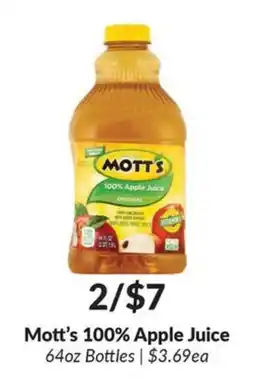 Woodman's Mott's 100% Apple Juice offer