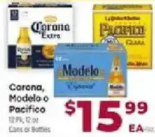 Cardenas Corona, Modelo or Pacifico offer