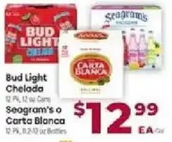 Cardenas Bud Light Chelada or Seagram's o Carta Blanca offer