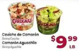 Cardenas Cardenas ceviche de camarón, camarón aguachile offer