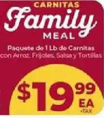 Cardenas Carnitas Family Meal offer