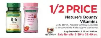ShopRite Nature's Bounty vitamins offer