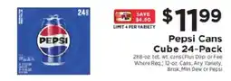 ShopRite Pepsi Cans Cube 24-Pack offer