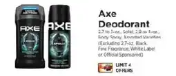 ShopRite Axe deodorant offer