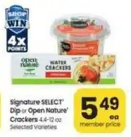 Safeway Signature Select Dip or Open Nature Crackers offer