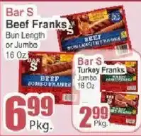 Food Universe Bar S Beef Franks offer