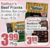 Food Universe Nathan's Beef Franks offer