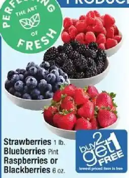 Shaw's Strawberries Blueberries Raspberries or Blackberries offer