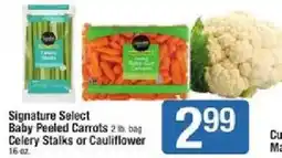 Shaw's Signature Select Baby Peeled Carrots or Celery Stalks or Cauliflower offer
