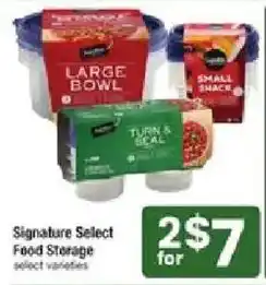 Shaw's Signature Select Food Storage offer