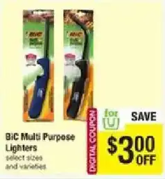Shaw's Bic Multi Purpose Lighters offer