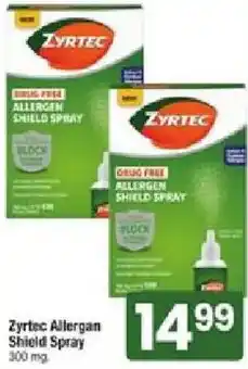 Shaw's Zyrtec Allergan Shield Spray offer
