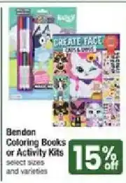 Shaw's Bendon Coloring Books or Activity Kits offer