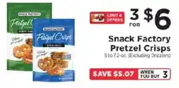 ShopRite Snack Factory Pretzel Crisps offer