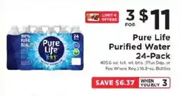 ShopRite Pure Life Purified Water offer