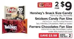 ShopRite Hershey's Snack Size Candy offer