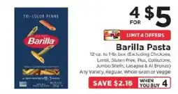 ShopRite Barilla Pasta offer