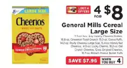 ShopRite General Mills Cereal Large Size offer