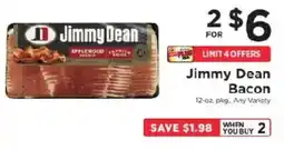 ShopRite Jimmy Dean Bacon offer