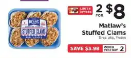 ShopRite Matlaw's Stuffed Clams offer