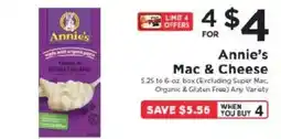 ShopRite Annie's Mac & Cheese offer