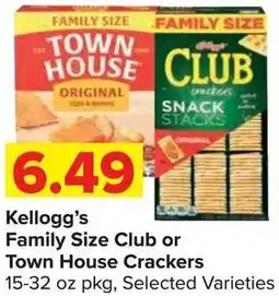 Shop 'n Save Kellogg's Family Size Club or Town House Crackers offer