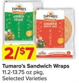 Shop 'n Save Tumaro's Sandwich Wraps offer