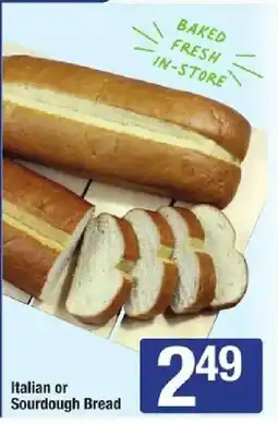 Shaw's Italian or Sourdough Bread offer