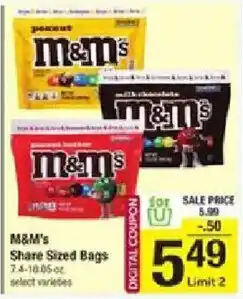 Shaw's M&M's Share Sized Bags offer