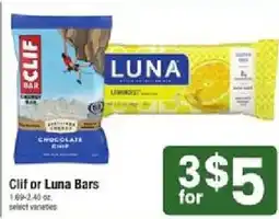 Shaw's Clif or Luna Bars offer